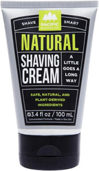 Pacific Shaving Company Natural Shaving Cream - Shea Butter + Vitamin E Shave Cream for Hydrated Sensitive Skin - Clean Formula for a Smooth, Anti-Redness + Irritation-Free Shave Cream (3.4 Oz)