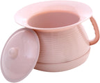 Spittoon with Lid Covered Night Urinal Compact Bedside Commode Bucket Pot for Children for Bedroom Emergency Home Use, Pink