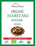 Organic Haritaki Powder USDA Certified Organic, 1/2 Pound - Terminalia chebula - Detoxification & Rejuvenation, Brain Function and Vitality