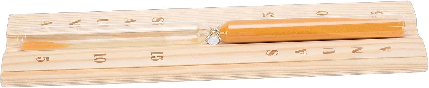 Zerodis Wooden Sauna Hourglass Timer Heat Proof Sand Timer for Spa and Steam Room Garden Recreation