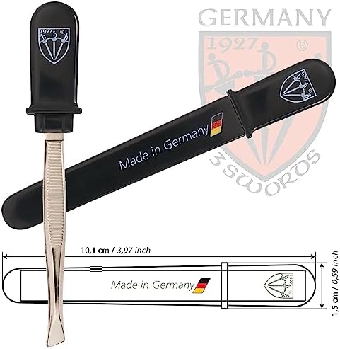 3 Swords Germany - Brand Quality Pocket Tweezers Manicure Pedicure Grooming for Professional Finger & Toe Nail Care by 3 Swords, Made in Solingen Germany (7407)