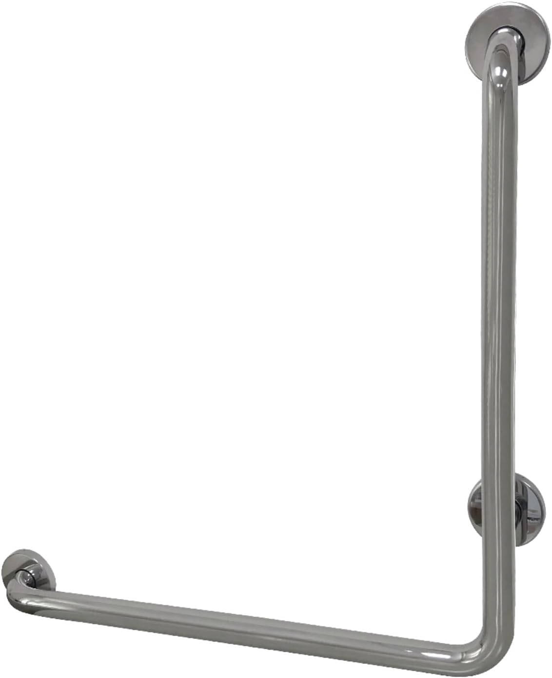 Kingston Brass GBL1424CSL1 24"x 24" L-Shaped Grab Bar - Left Hand, Mirror