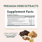 TRIBE ORGANICS Boswellia Serrata Complex Supplement for Joint Support, Muscle Relief - Vegetarian Non-GMO 120 Capsules, High Potency - Boswellin Super with Ginger Extract & Black Pepper - 420mg