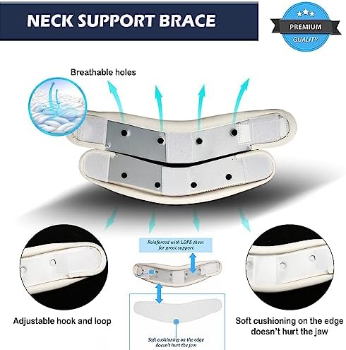 Wonder Care Rigid Cervical Collar Plastic Neck Support Brace Adjustable Height Collar Support Brace Wraps Aligns & Stabilizes Vertebrae Neck Brace for Neck Pain & Spine Pressure for Men and Women