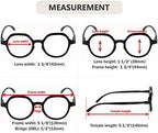 Eyekepper 4 Packing Retro Design Glasses for Women Reading - Vintage Reading Eyeglasses Small Lens Readers Men +2.50