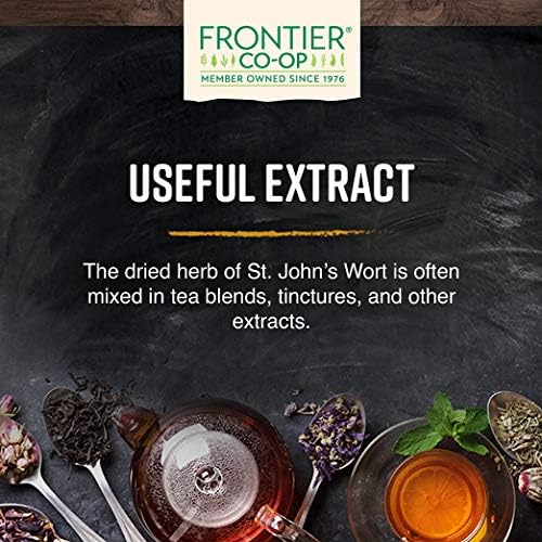 Frontier Co-Op Organic Cut and Sifted Saint John's Wort Herb 1lb - Dried Herb For St Johns Wort Organic Tea Or Diy Capsules, Oil, Tincture, Supplement