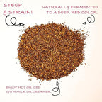 Worldwide Botanicals Organic Red Rooibos Tea – 1lb - 100% South African Aspalathus linearis – Loose Leaf, Cut and Sifted - Resealable Bag for Freshness, 1 Pound Bag