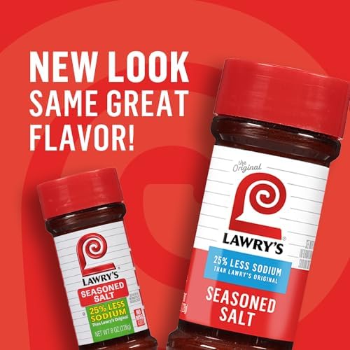 Lawry's 25% Less Sodium Seasoned Salt, 8 oz (Pack of 12)