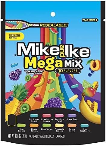 Mike and Ike, Candy, 10 Flavors, Mega Mix