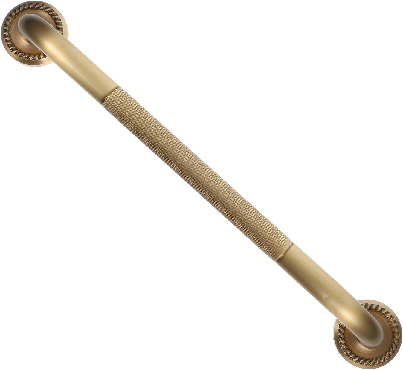 VALICLUD Elderly Safety Handrail Bathroom Grab Bar Antique Brass Shower Grab Handle Wall-Mounted Non-Slip Bathtub Support Bar for Seniors and Disabled