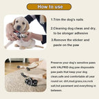 ‌VALFRID Dog Paw Protector Pads,15 Sets-60 Pads Anti-Slip Grips for Hardwood Floors,Best for Hot Pavement,Strong Self-Adhesive Traction Stickers for Senior Dog Essentials Black XL