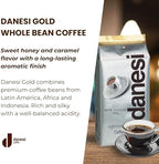 Danesi Caffe Italian Whole Coffee Beans - Espresso Coffee Beans and Medium Roast Whole Bean - Perfect for Espresso Machines, French Press, and Home Brewing - Gold (6.6 lb)