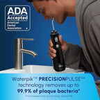 Waterpik Cordless Pearl Rechargeable Portable Water Flosser for Teeth, Gums, Braces Care and Travel, Extra Quiet, 4 Flossing Tips - ADA Accepted, WF-13 Black, Amazon Exclusive