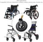 8 Inch Wheelchair Front Wheel Universal Wheel Replacement, Smoother Use Sturdy Solid Front Caster Replacement for Wheelchair Walker Grocery Cart Scooter