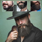 100% Boar Bristle Beard Brush for Man – Retro Wooden Handle, Promotes Beards Growth & Softens, Travel Size