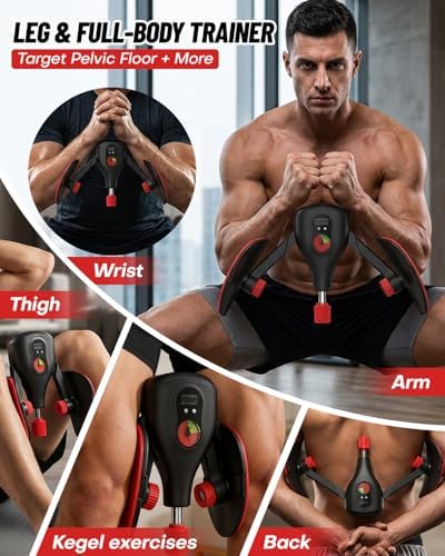 Kegel Exercise Pelvic Floor Exercise Devices 0-77 lbs, Inner Thigh Trainer Exerciser and Hip Trainer Workout Equipment, Kegel Exerciser Pelvic Floor Muscle for Women Men