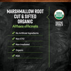 Frontier Co-op Organic Marshmallow Root Herb, Cut and Sifted - For Marshmallow Root Tea, Powder, Capsules and More - Kosher | 16 Ounce (Pack of 1)