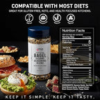 Everything Bagel Seasoning Blend Original XL 10 Ounce Jar. Delicious Blend of Sea Salt and Spices Dried Minced Garlic & Onion Flakes. Bagel Allspice.