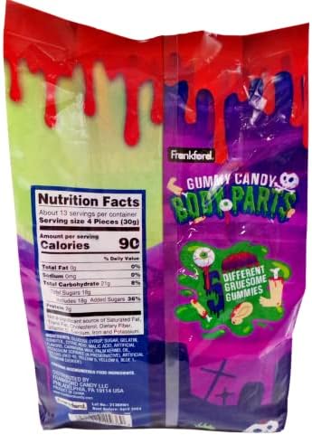 Frankford Halloween Gummy Candy Body Parts (50 Count)