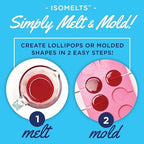 Satin Ice Isomelts for Making Lollipops (Pink) (7oz Pouch) – No Prep Isomalt, Pre-Colored, & Sugar-Free