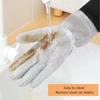 Wire Dishwashing Gloves，Multipurpose Non-Scratch Scrubbing Waterproof Anti-Hot & Oil-Resistance Kitchen Cleaning Gloves