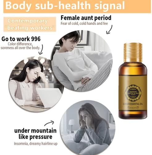 3PC (90ml) Belly Drainage Ginger Oil, Tummy Gingers Oil, Ginger Oil Drainage Massage, Ginger Essential Oil Care for Skin