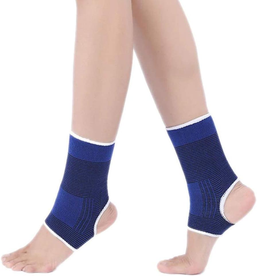 (2 Count Elastic Ankle Brace Support Compression Wrap Movement Protection Ankle Sport Fitness Guard Band