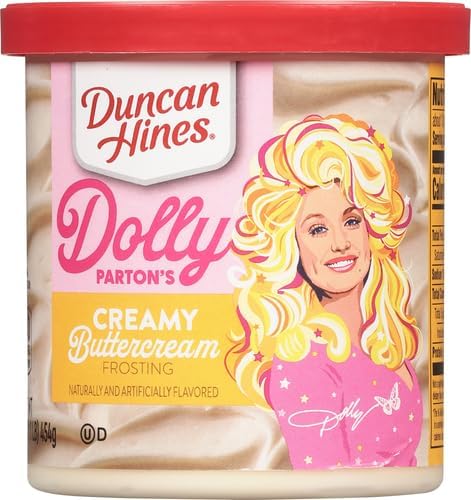 Duncan Hines Dolly Parton's Favorite Creamy Buttercream Flavored Cake Frosting, Easter Baking, 16 oz.