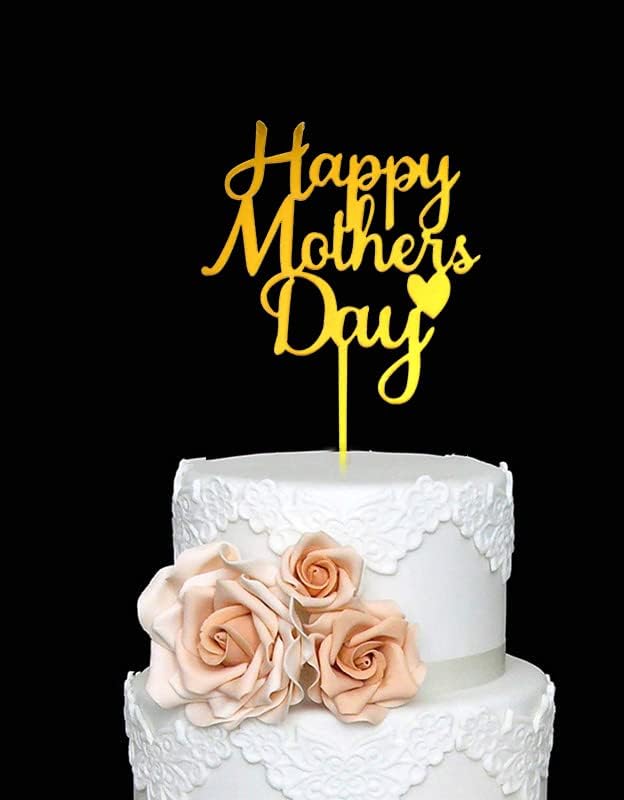 10pcs Happy Mothers Day Cake Topper Cake Picks Acrylic Sticks Happy Mothers Day Sign for Flower Bouquet for Motherday Birthday Cupcake Party Favors Decorations