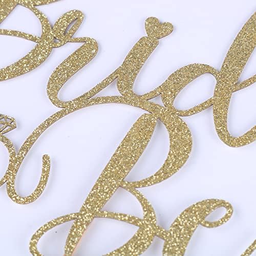 Glitter Bride to Be Cake Topper - Bridal Shower Cake Topper,for Wedding Shower;Engagement;Bachelorette;Hen Party Decorations (golden)