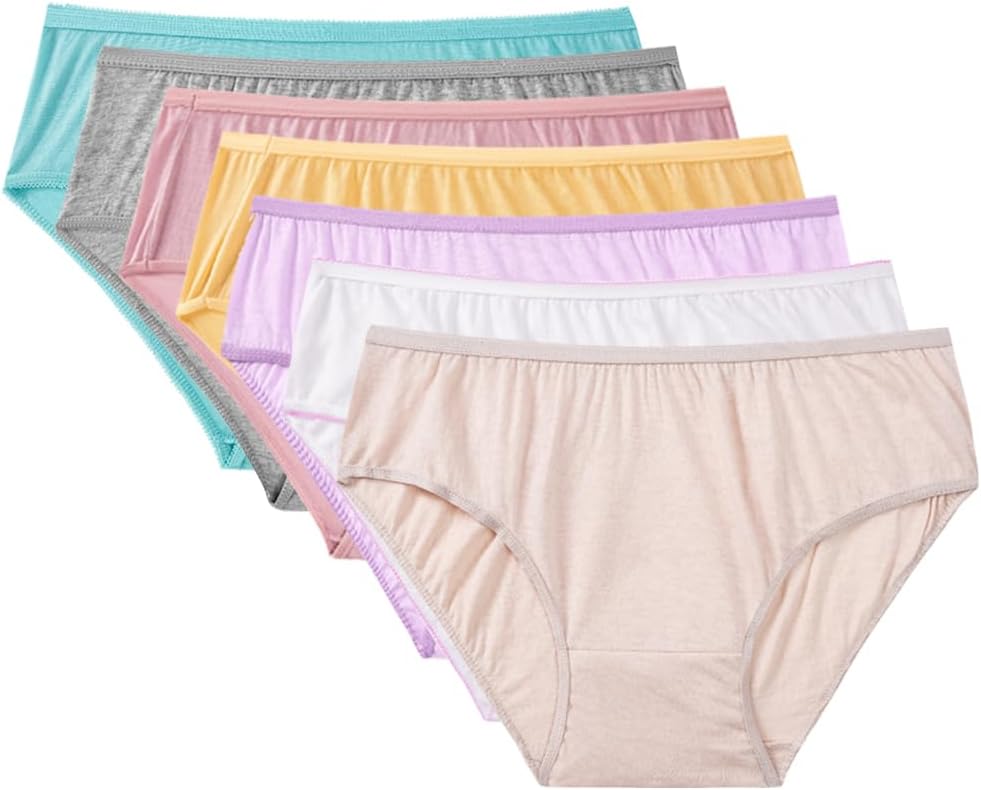 Women’s 100% Cotton Disposable Underwear Mid Waist Briefs Panties for Travel Hospital Stays Underpants (10 pack)