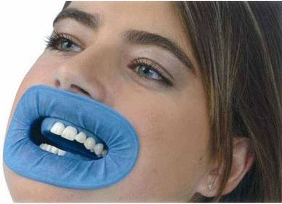 2pcs/pack Dental Teeth Whitening Cheek Retractor Rubber Lip Gum Dam Non Latex Blue Color