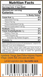 Marie Sharp’s Tropical Orange Habanero Pepper Sauce, 5 oz – Citrusy Belizean Hot Sauce with Fresh Orange & Habanero – All-Natural, Gluten-Free