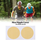 Srliya 50 Pairs of Men's Nipple Cover Stickers, Disposable Nipple Covers Nipple Concealment Prevention Nipple Protector for Sports Black
