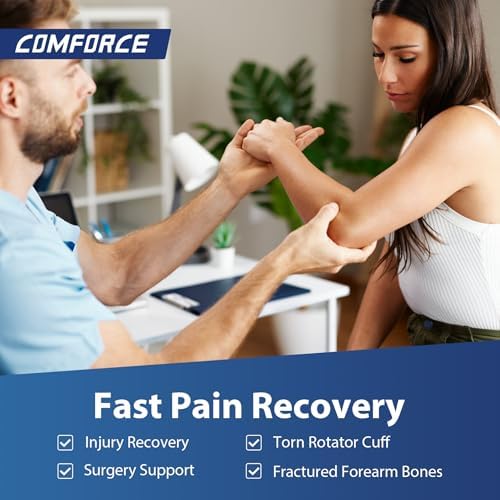 Arm Sling, Adjustable & Lightweight Shoulder Immobilizer for Men & Women, Fast-Drying Brace for Arm, Elbow, Collarbone, Rotator Cuff, Dislocation or AC Separation - Fits Left or Right