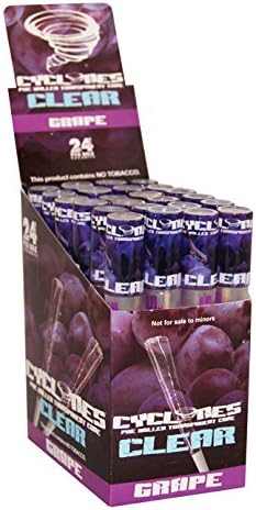1 Box Cyclones Clear "Grape" Cones Transparent Pre-rolled