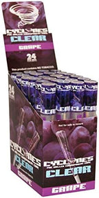 1 Box Cyclones Clear "Grape" Cones Transparent Pre-rolled