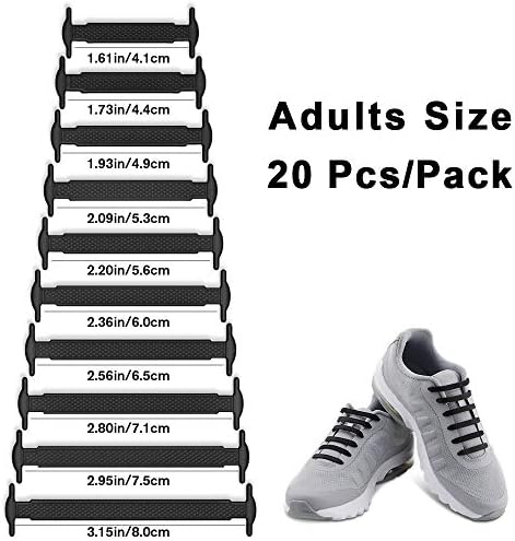 HOMAR No Tie Shoelaces for Kids and Adults Stretch Silicone Elastic No Tie Shoe Laces