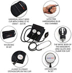PARAMED Aneroid Sphygmomanometer with Stethoscope – Manual Blood Pressure Cuff with Universal Cuff 8.7-16.5" and D-Ring – Carrying Case in The kit – Black