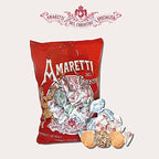 Amaretti Del Chiostro Di Saronno Authentic Italian Amaretti Cookies - Crunchy Almond Cookies for Tea or Gifting - Italian Cookies - Cookies Individually Wrapped Biscuits – Gluten Free Cookies - Red Cello Bag 500 g