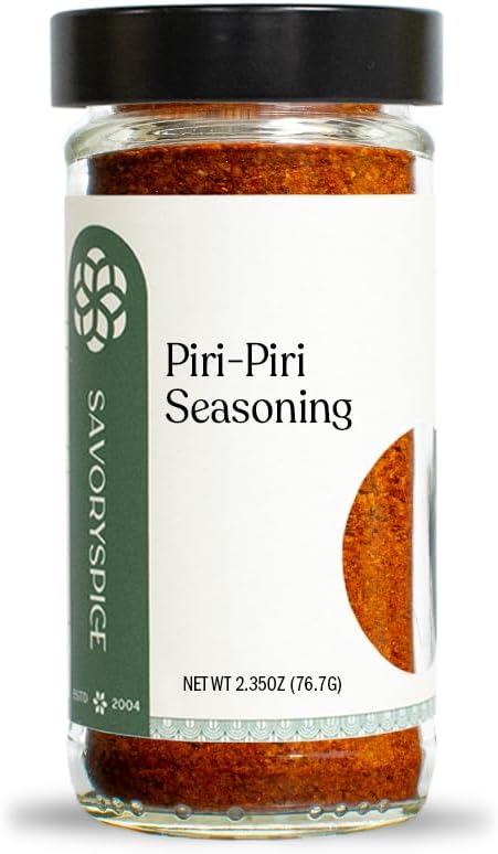 Savory Spice Piri-Piri Seasoning (2.35 oz) - Hot Pequin Chile Blend for Chicken, Seafood, Beef & Homemade Piri-Piri Sauce