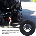 BestAlice Walker Wheels Replacement, 10 Inch Wheels for Walker, Electric Wheelchair Front Wheel, Wheelchair Caster Wheels Electric No Inflation Polyurethane 6001 Bearing 12mm 10x2 Hole