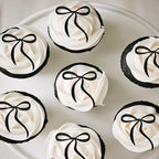 Black Bow Cupcake Toppers - Acrylic Bow Tie Birthday Decoration, Wedding Cupcake Toppers, Bridal Shower Party Decorations, Suitable For Wedding Bachelor Party Supplies
