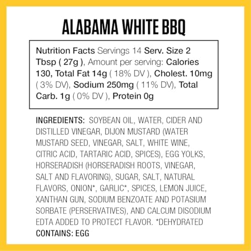 Duke’s Alabama Style White Southern Dipping Sauce - Tangy Vinegar & Horseradish, 14 Ounce (Pack of 1)