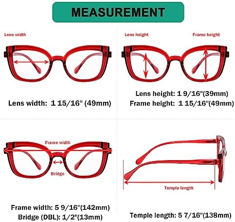 Eyekepper 5-pack Cat Eye Reading Glasses for Women Cute Reader +1.75