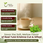 Organic Way Tulsi/Holy Basil (Krishna) Cut & Sifted (Ocimum Tenuiflorum) - Herbal Tea | Organic & Kosher Certified | Raw, Vegan, Non GMO & Gluten Free | USDA Certified | Origin - India (1LBS / 16Oz)