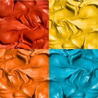 Supernatural Plant-Based Food Coloring - Blue, Red, Orange & Yellow Natural Food Dye Powders, Hyper-Concentrated, Vegan, No Artificial Dyes (4 Packets)