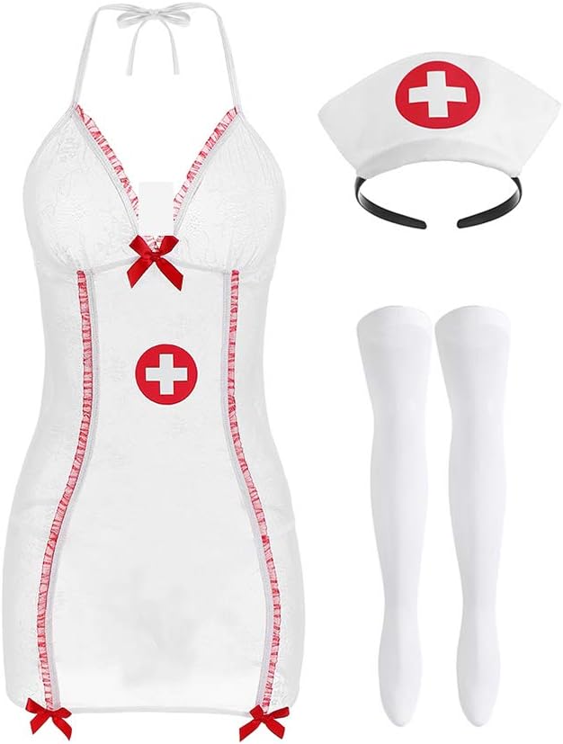 Nurse Halloween Costume for Women - Sexy Naughty Lingerie
