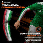B-Driven Premium Pro-Fit Sports Compression Arm Sleeve (Single) Patriotic Designs Baseball Arm Sleeves - Men Women Youth