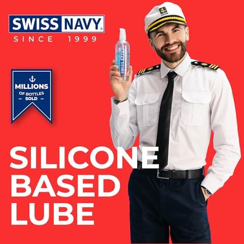 Swiss Navy Premium Silicone Based Lubricant - 16 oz - Personal Lube for Men, Women & Couples - Condom, Latex Safe - Hypoallergenic - Unscented